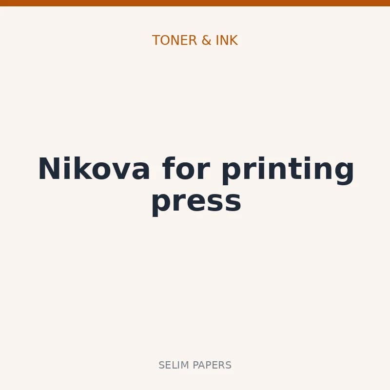 Nikova for printing press