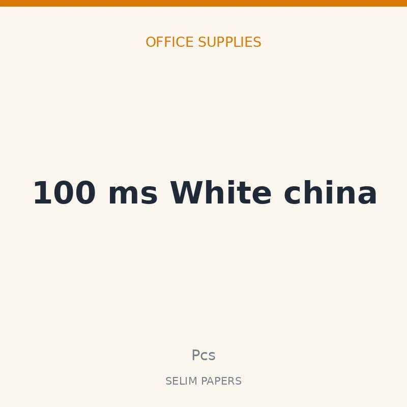 100 ms White china