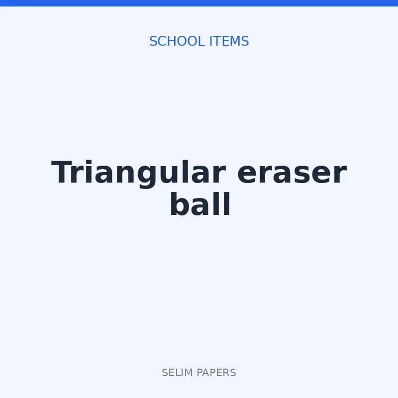 Triangular eraser ball
