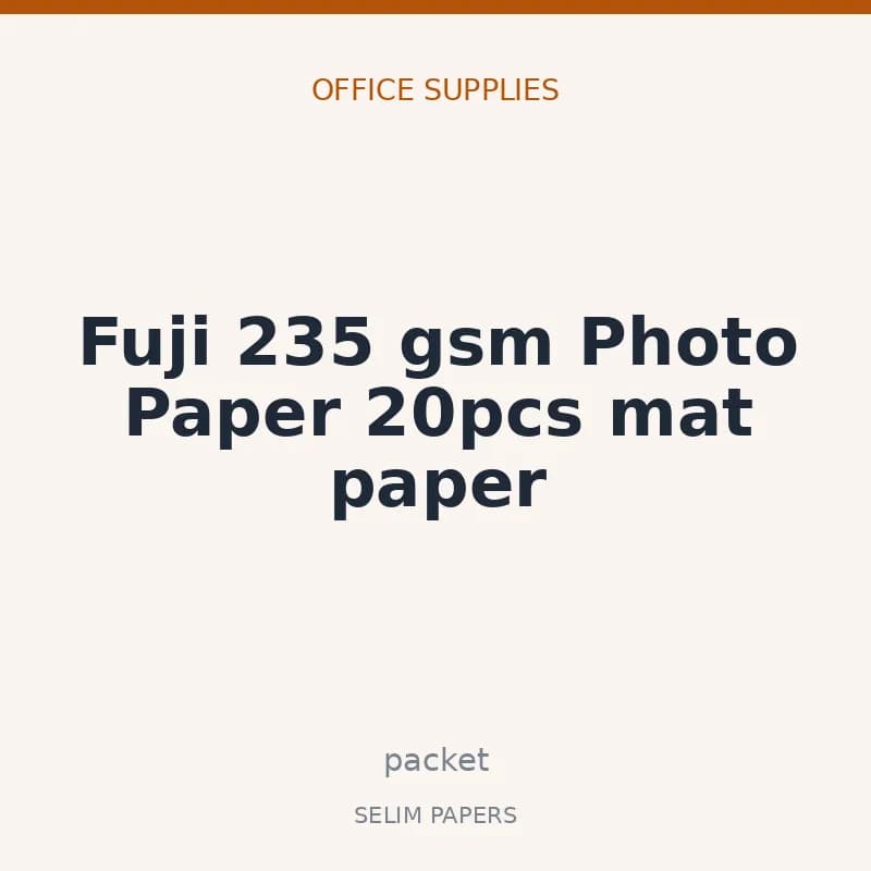 Fuji 235 gsm Photo Paper 20pcs mat paper