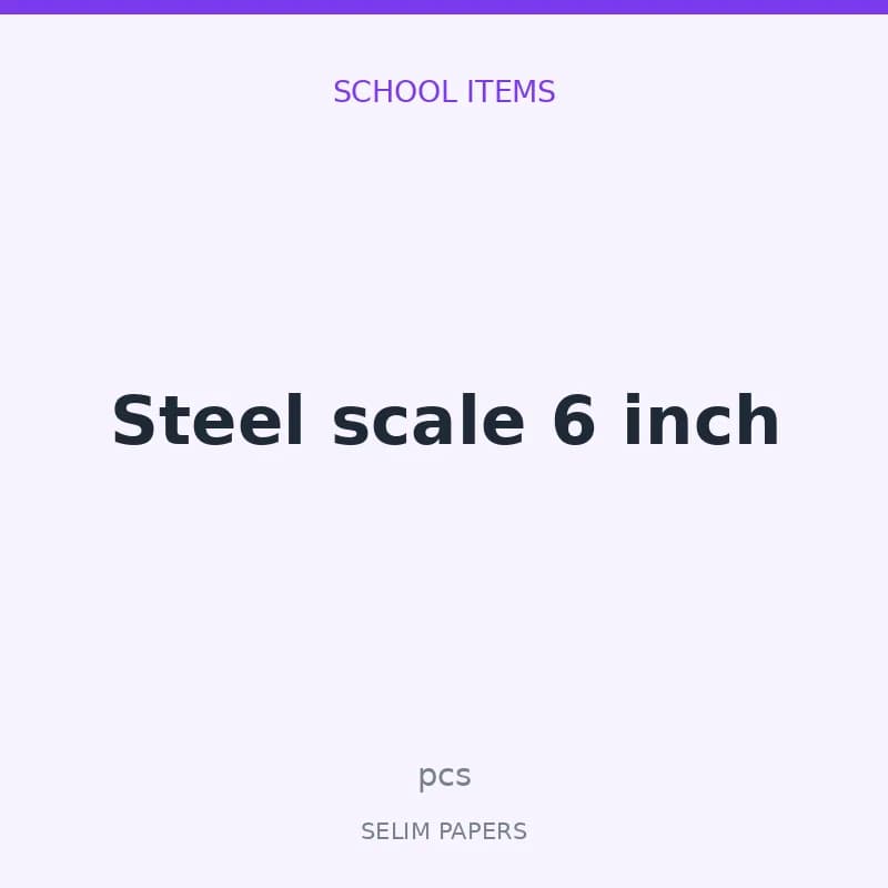 Steel scale 6 inch